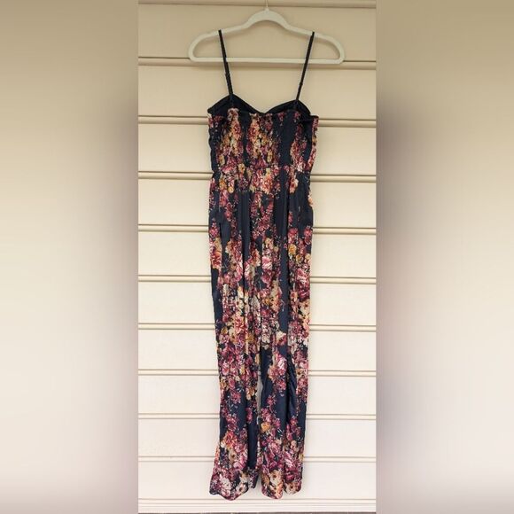 Band of Gypsies Floral Bustier Jumpsuit with Pockets Size Small - Picture 5 of 10